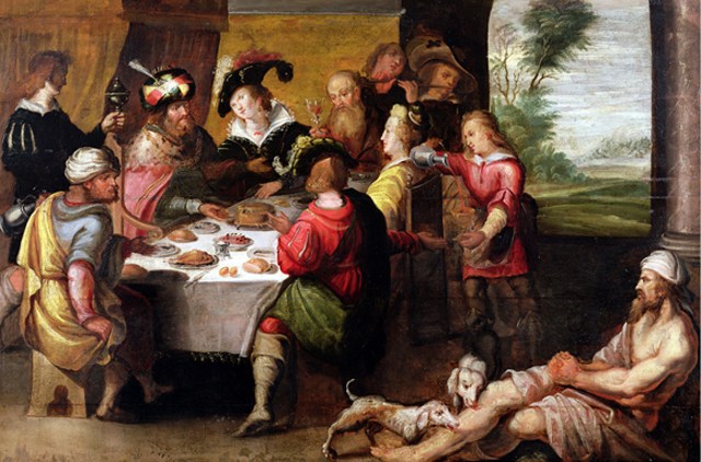 Lazarô và ông phú hộ Tranh của Frans Francken