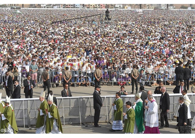 1 triệu 300 ngàn tín hữu dự lễ với Đức Thánh Cha tại Lima