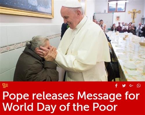 Sứ điệp Đức Thánh Cha Phanxicô Ngày Thế giới Người nghèo lần II (18.11.2018)
